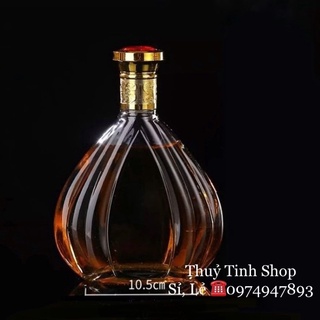 [ RẺ VÔ ĐỊCH ] Chai, Bình Đựng Rượu Thủy Tinh Đẹp Cao Cấp 500ml. Mẫu Quạt
