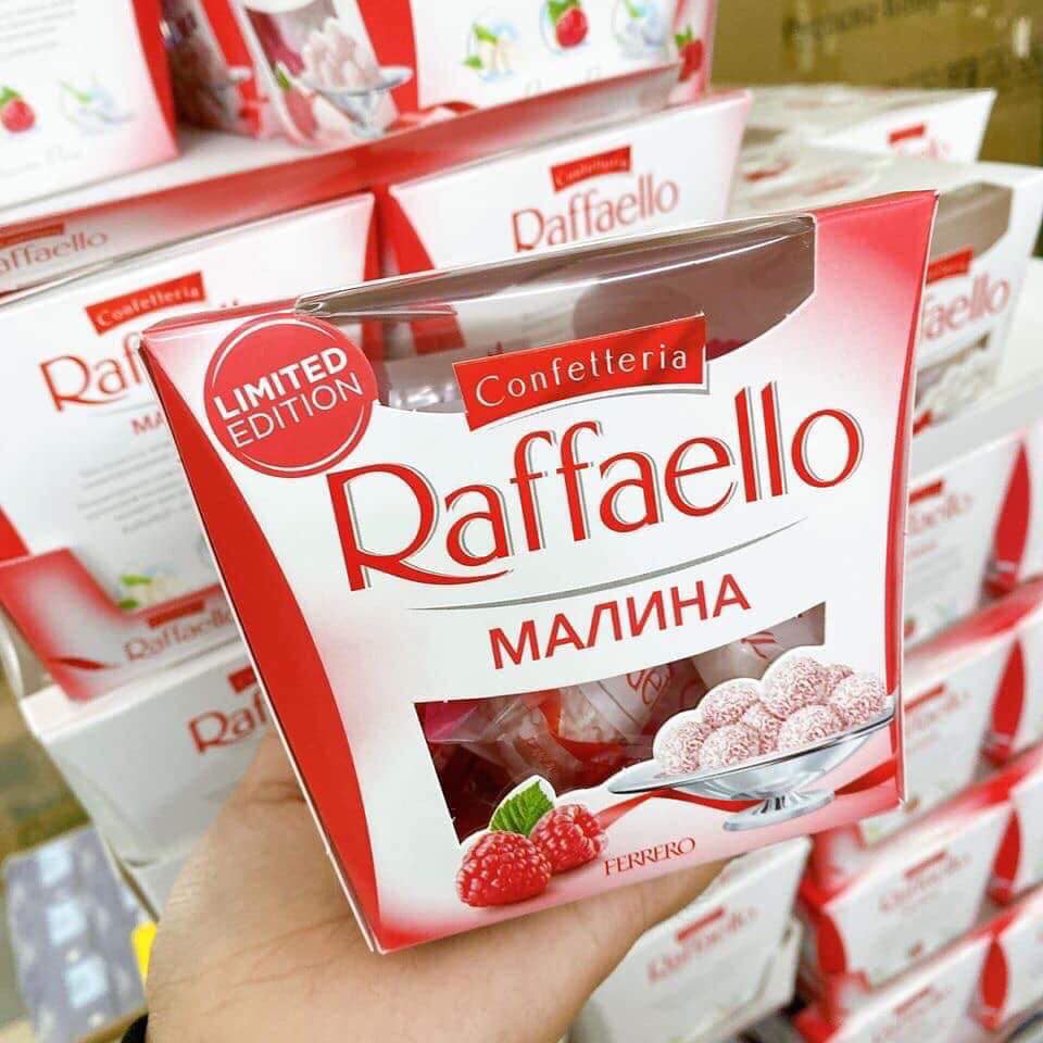 kẹo dừa Raffaello mâm xôi