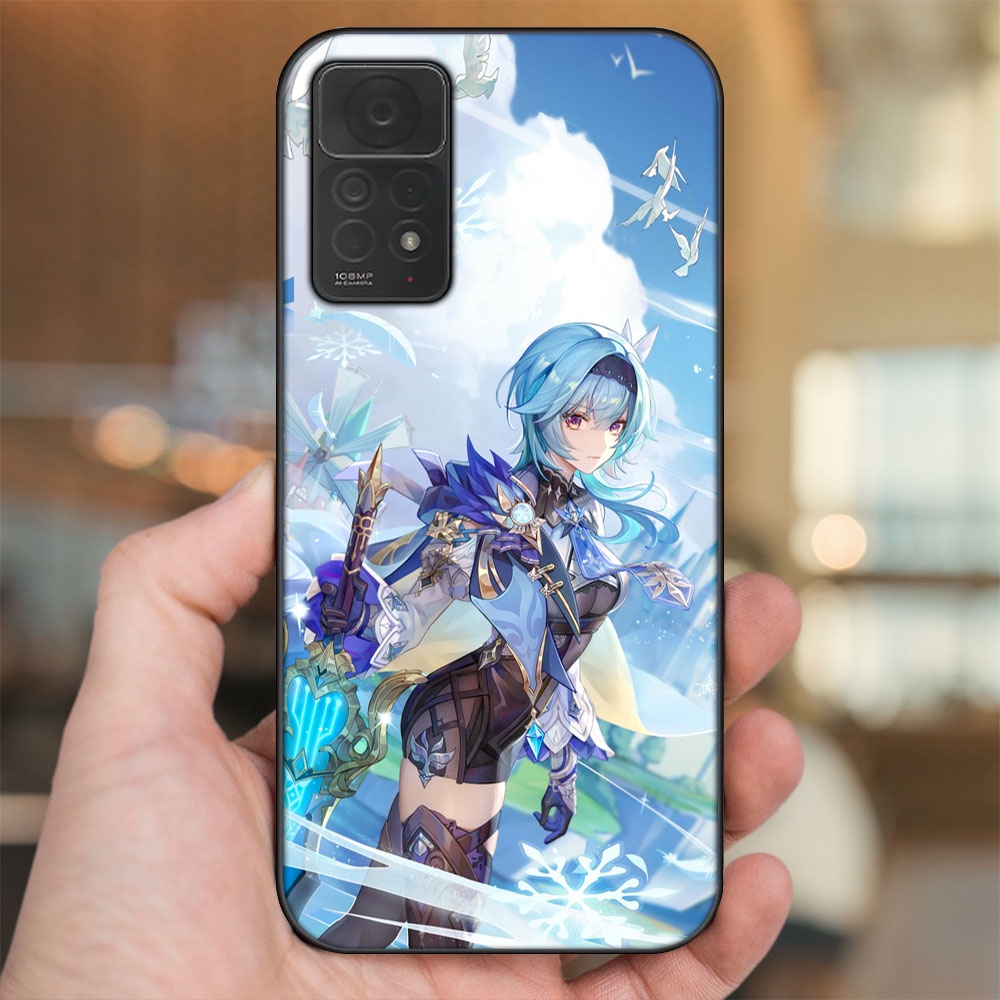 Ốp lưng Xiaomi Redmi Note 11 Pro 4G viền đen in hình Eula Genshin Impact