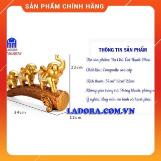 [Freeship 10] Đồ Trang Trí Nội Thất  Gia Đình Voi Hạnh Phúc CV022 sản phẩm chất lượng