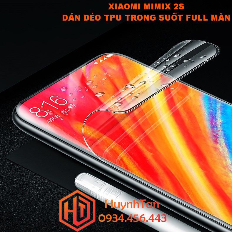 Dán dẻo full màn Xiaomi Mimix 2S _ Dán dẻo tpu trong suốt (mặt trước)