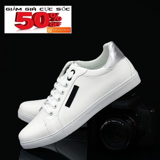Freeship đơn giày nam sneaker thể thao trắng- tk11- tặng tất khử mùi