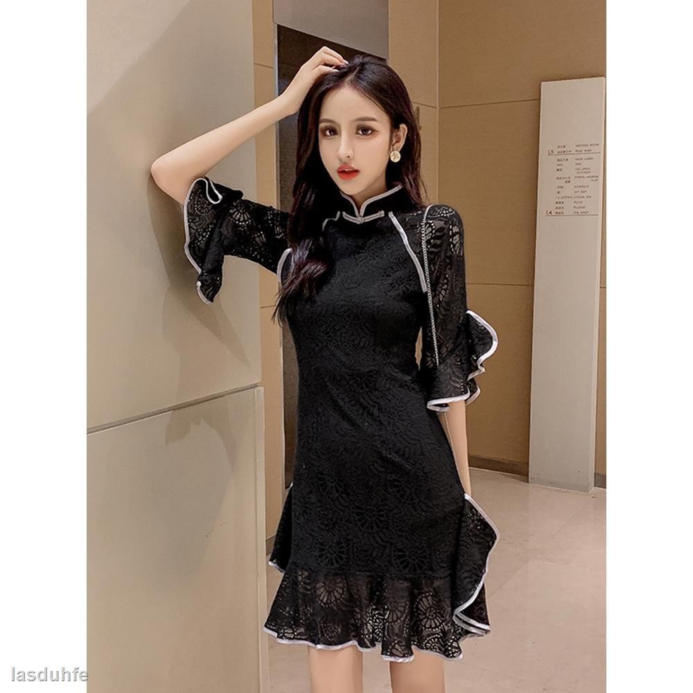 Đầm Sườn Xám Kiểu Đuôi Cá Thiết Kế Ngọt Ngào Cho Nữ | BigBuy360 - bigbuy360.vn