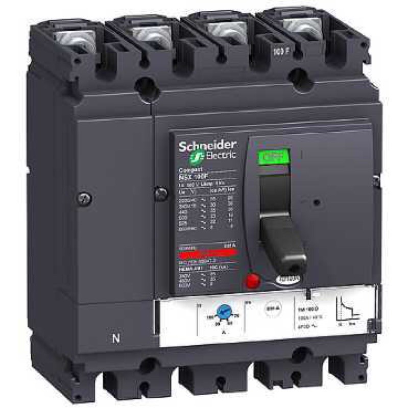MCCB NSX 100B 4P 80A 25kA 415V LV429561