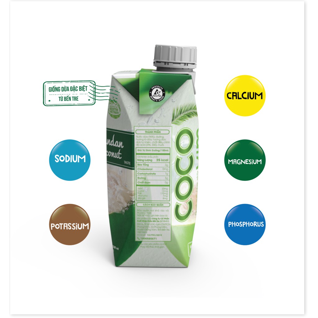 Hộp Nước Dừa Tươi Từ 100% Dừa Dứa Non Nguyên Chất 330mL - Thương Hiệu COCOXIM - YOOSOO MALL