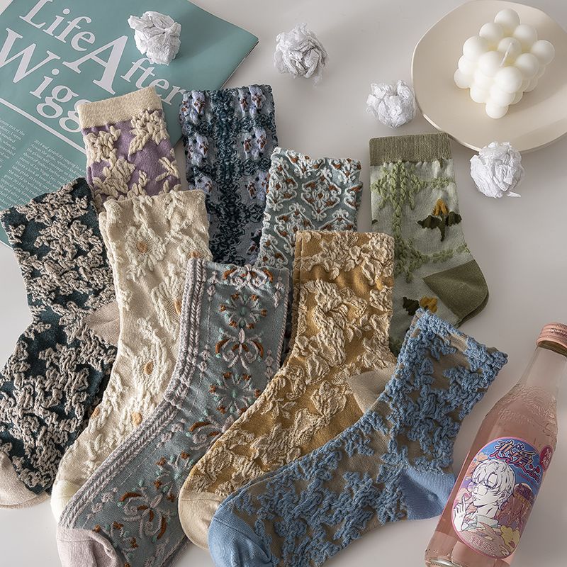 Hàng Có Sẵn#Vớ Dài Trung Bình Dày Dặn Phong Cách Nhật Bản Dễ Thương Thời Trang Xuân Hè Cho Nữ