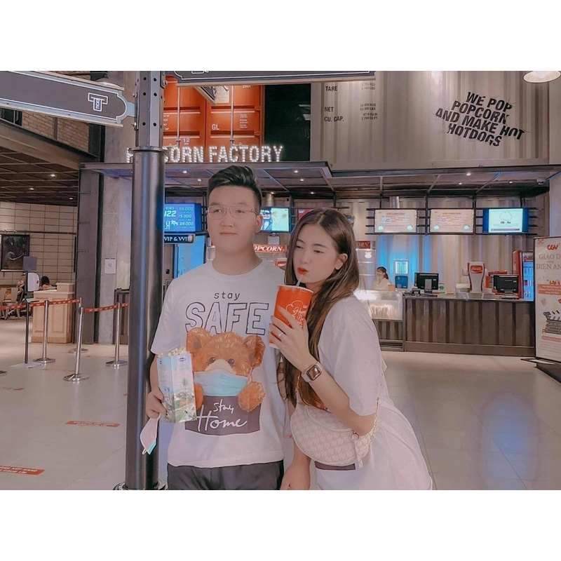 Áo tay lỡ gấu đeo khẩu trang TC6