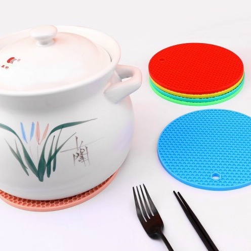 Miếng rửa bát Silicon - Miếng rửa chén, lót nồi Silicon có quai treo thông minh  #reruabat
