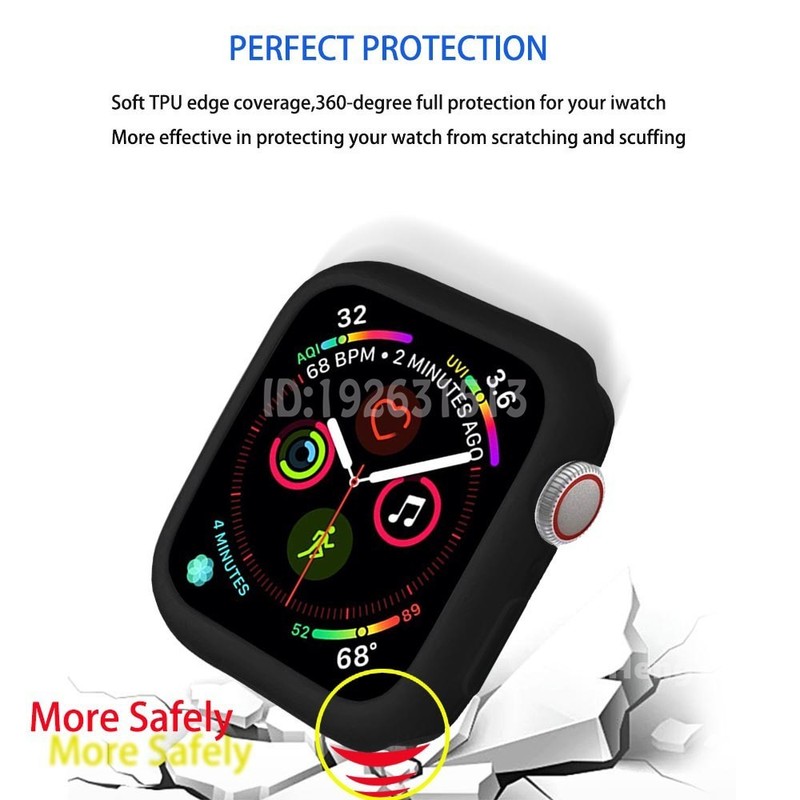 Nắp Vỏ Bảo Vệ Bằng Silicon Thích hợp cho Dòng Apple Watch 5/4/3/2/1 38mm 40mm 42mm 44mm (16 màu)