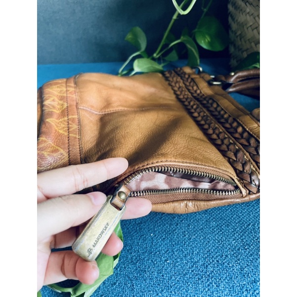 SALE túi si da thật hiệu Makowsky