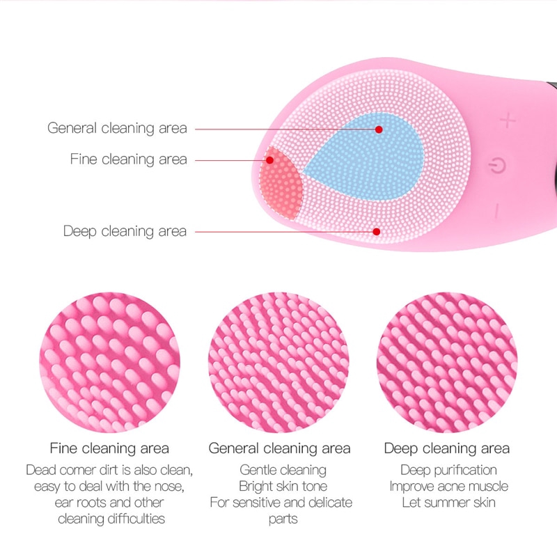 Máy rửa mặt Suolear bằng silicone chống thấm nước
