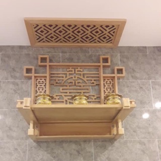 Bàn thờ gỗ sồi 81cm kèm ám khói
