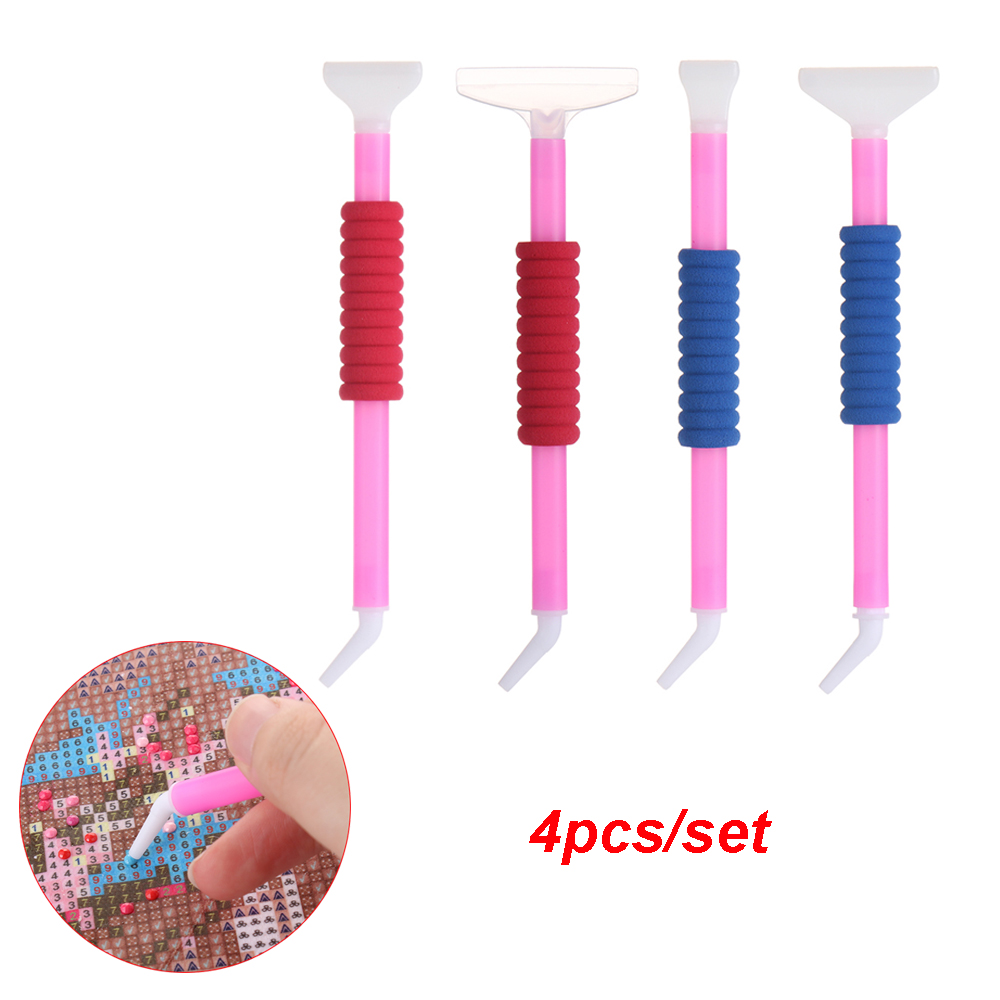 Set 4 Bút Đính Đá Làm Tranh Đính Đá 5D Chống Mệt Mỏi DIY