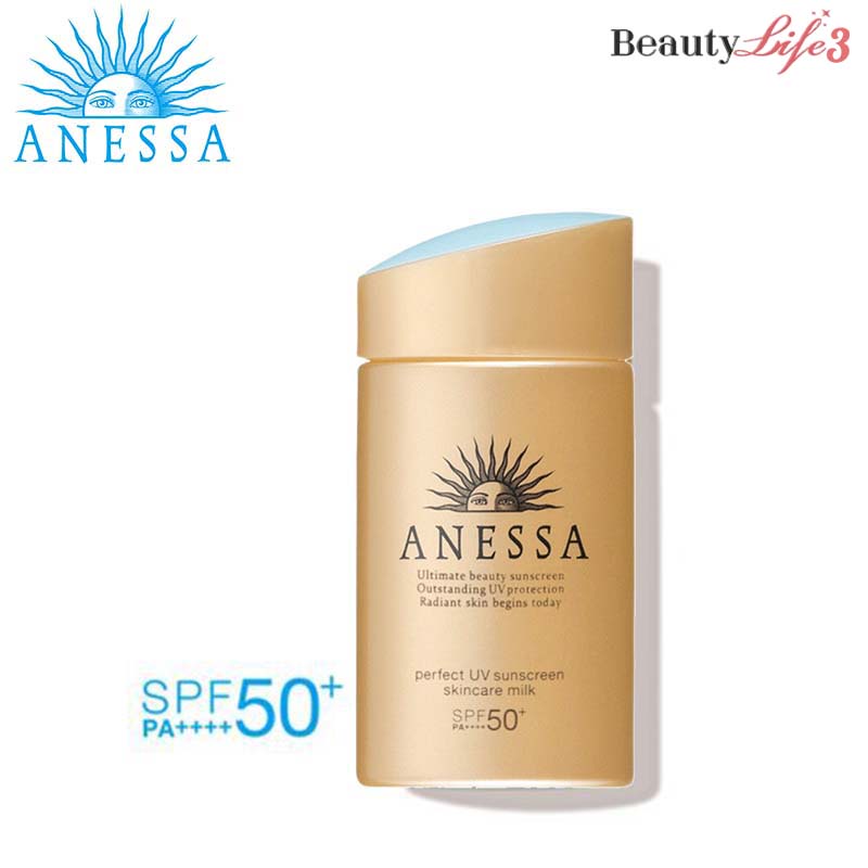 【chính hàng 】 Kem chống nắng ANESSA 60ml màu vàng của Nhật,có tắc dụng cho ẩm và che nắng hiệu quả siêu tốt !