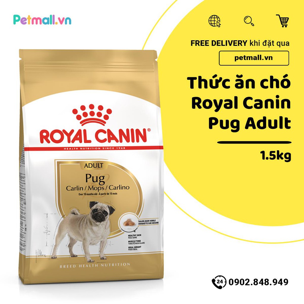 Thức ăn chó Royal Canin Pug Adult 1.5kg