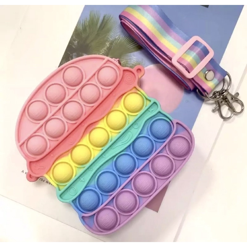 Túi đeo chéo nhỏ nhắn kiểu đồ chơi bấm bong bóng dễ thương cho trẻ em
