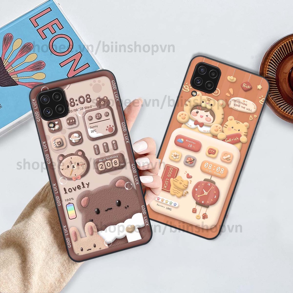 Ốp Samsung A22 4G / A22 5G in 3D icon gấu nổi siêu xinh, siêu đáng yêu, cá tính phong cách