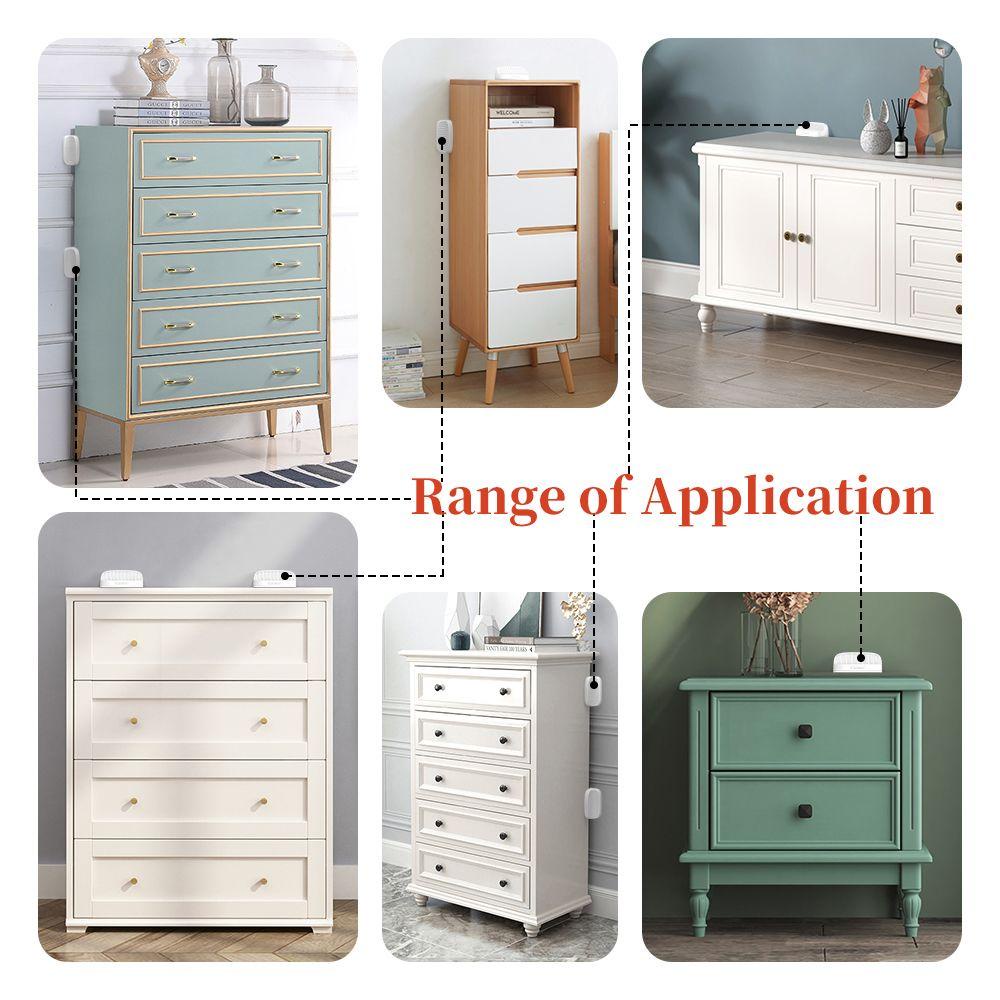 Set 2 Kẹp Khóa Tủ Cố Định Chống Rơi Bảo Vệ An Toàn Cho Bé