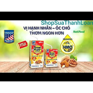Sản Phẩm Dinh Dưỡng Pha Sẵn GrowPLUS+ Diamond Hạnh Nhân Ốc Chó - Thùng 48 hộp 110ml. HSD T12-2020