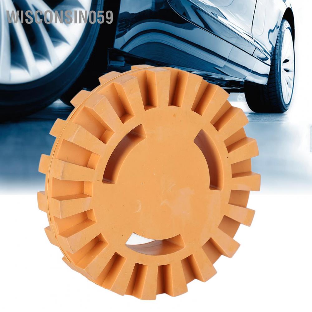 Wisconsin059 4in Sticker Remover Rubber Eraser Wheel Adhesive Car Decal Pneumatic Removal Tool with Adapter