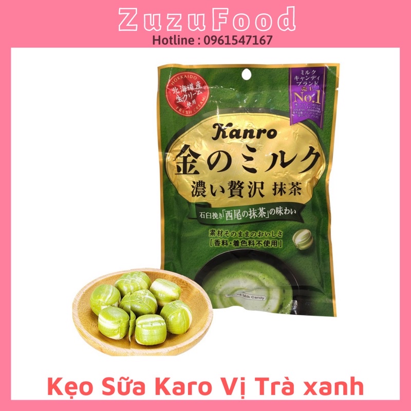 Kẹo kanro vị trà xanh 80g Nhật Bản