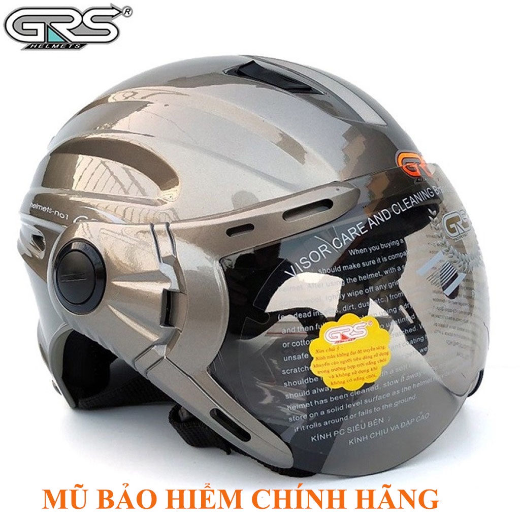 Mũ bảo hiểm nửa đầu có kính GRS A737K