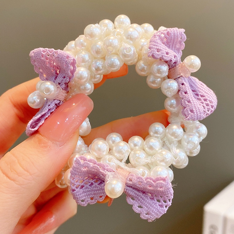 Dây Buộc Tóc Đính Ngọc Trai / Nơ / Hoa Xinh Xắn Cho Bé Gái