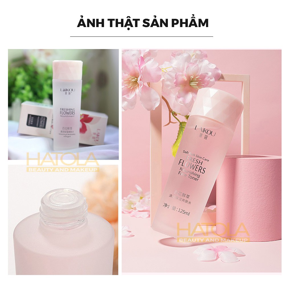 Nước hoa hồng toner Laikou nước cân bằng da dưỡng ẩm sạch sâu chiết suất hoa tự nhiên toner nội địa trung