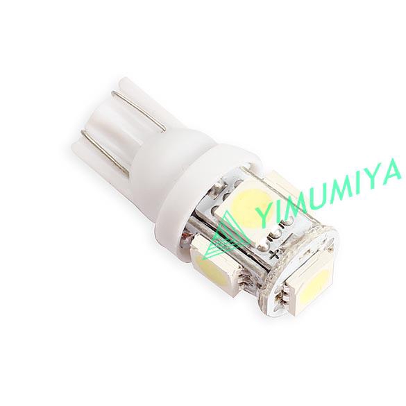 2 Bóng Đèn Led T10 5050 5smd Ánh Sáng Trắng Cho Xe Hơi