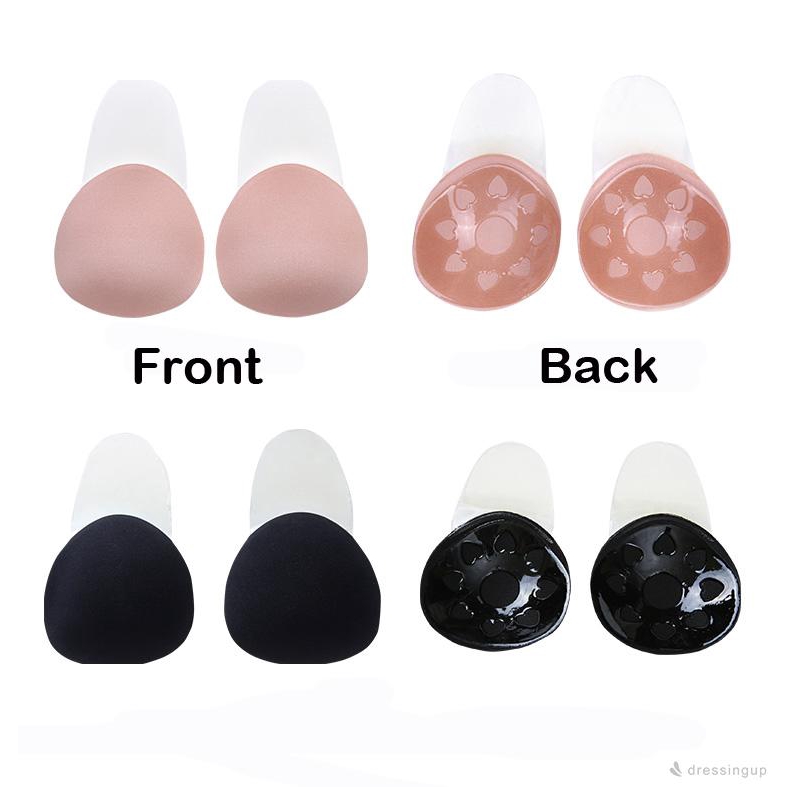 Miếng dán che ngực silicon màu đen