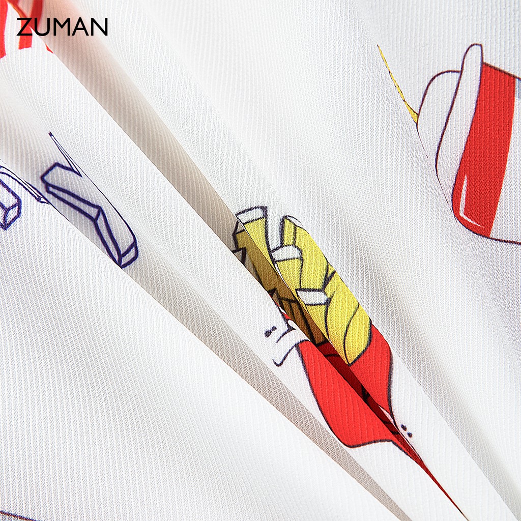 Áo sơ mi hoạ tiết nam tay ngắn Popcorn Shirt ZUMAN ASM145 form suông, chất lụa chéo cao cấp thoáng mát, không nhăn | BigBuy360 - bigbuy360.vn