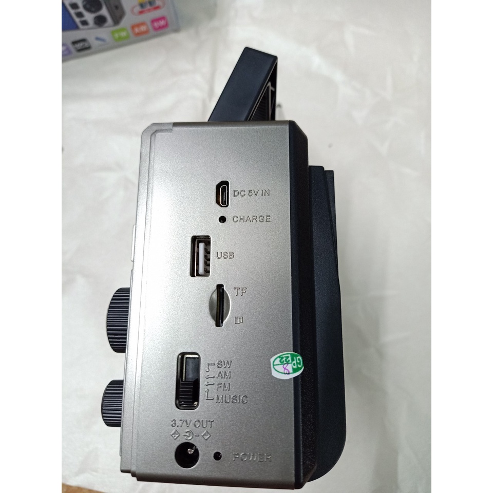 Đài Radio năng lượng mặt trời Model-310BTS Am/Fm/Sw-Đa Chức Năng Nghe nhạc Bluetooth /USB/Khe Cắm SD-tích hợp pin sạc