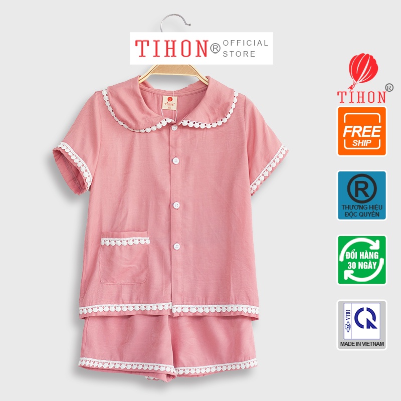 Bộ Pijama Bé Gái TIHON Thiết Kế Chính Hãng Mặc Cực Xinh