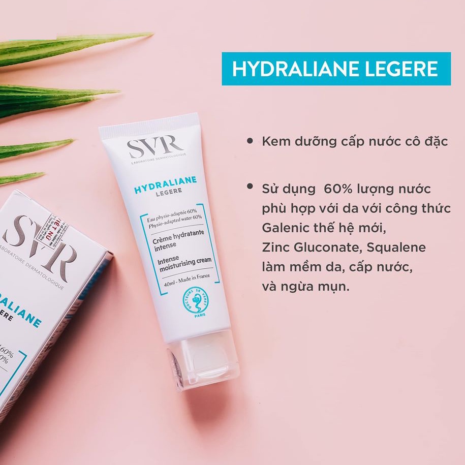 Kem dưỡng ẩm SVR HYDRALIANE Légère dưỡng ẩm chuyên sâu suốt 24h