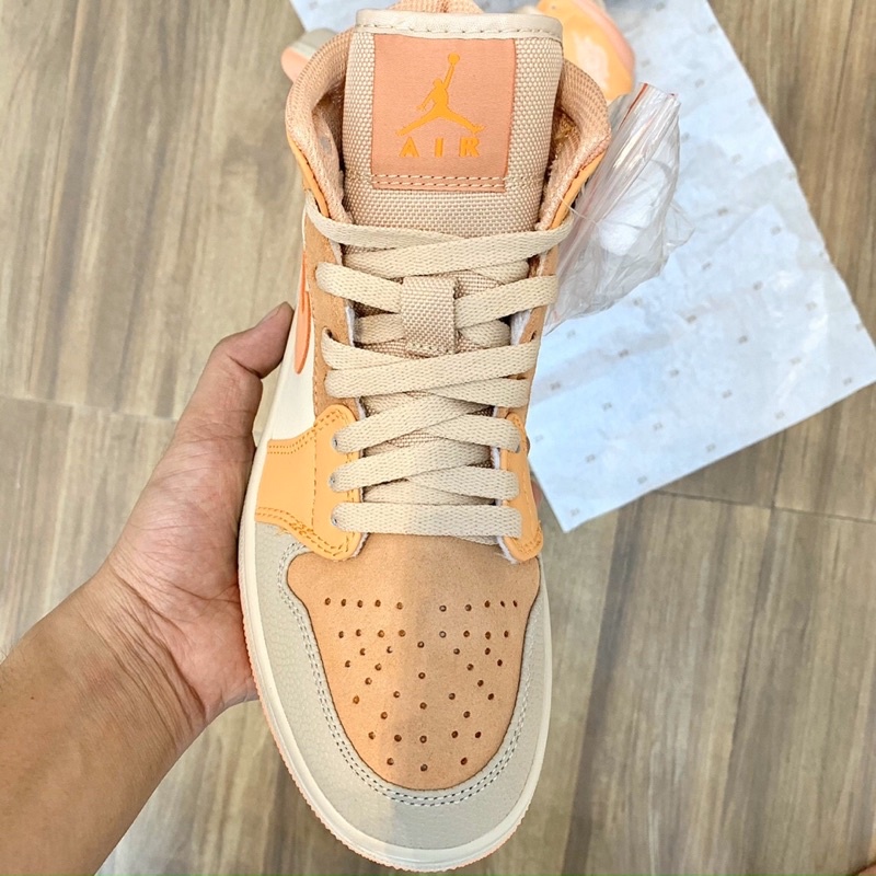 GIÀY JD1 HỒNG CAM MID APRICOT SC [ FREESHIP + BOX ]