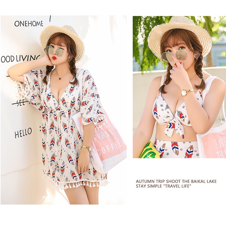 Bộ Đồ Bơi Ba Mảnh Che Phủ Bụng Cỡ Lớn 423 Ting 2xl-5xl | BigBuy360 - bigbuy360.vn