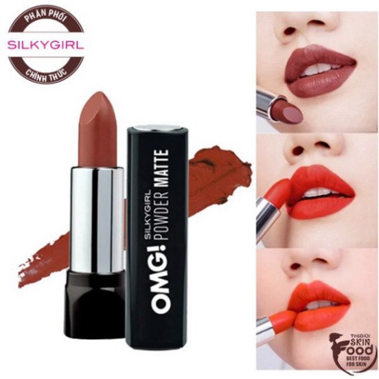 Son Thỏi Lì Siêu Mịn Môi Silkygirl OMG Powder Matte 3.5g Y50