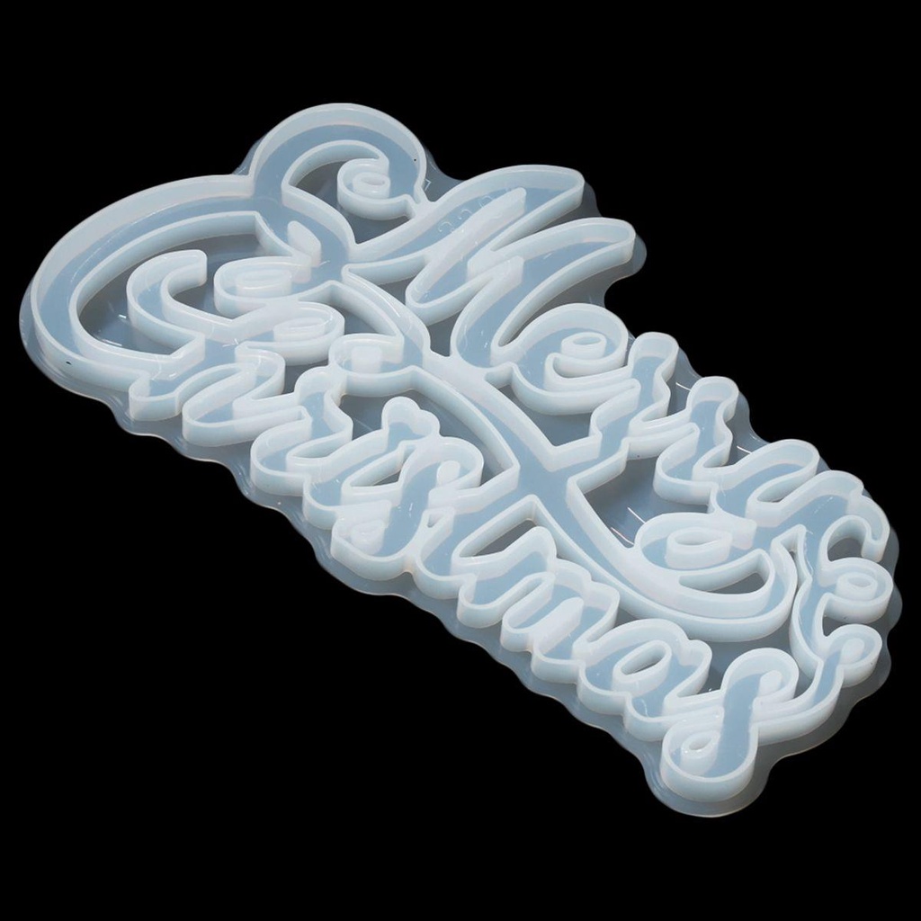JARRED Khuôn Silicone Làm Đồ Trang Trí Thủ Công Hình Chữ Merry Christmas