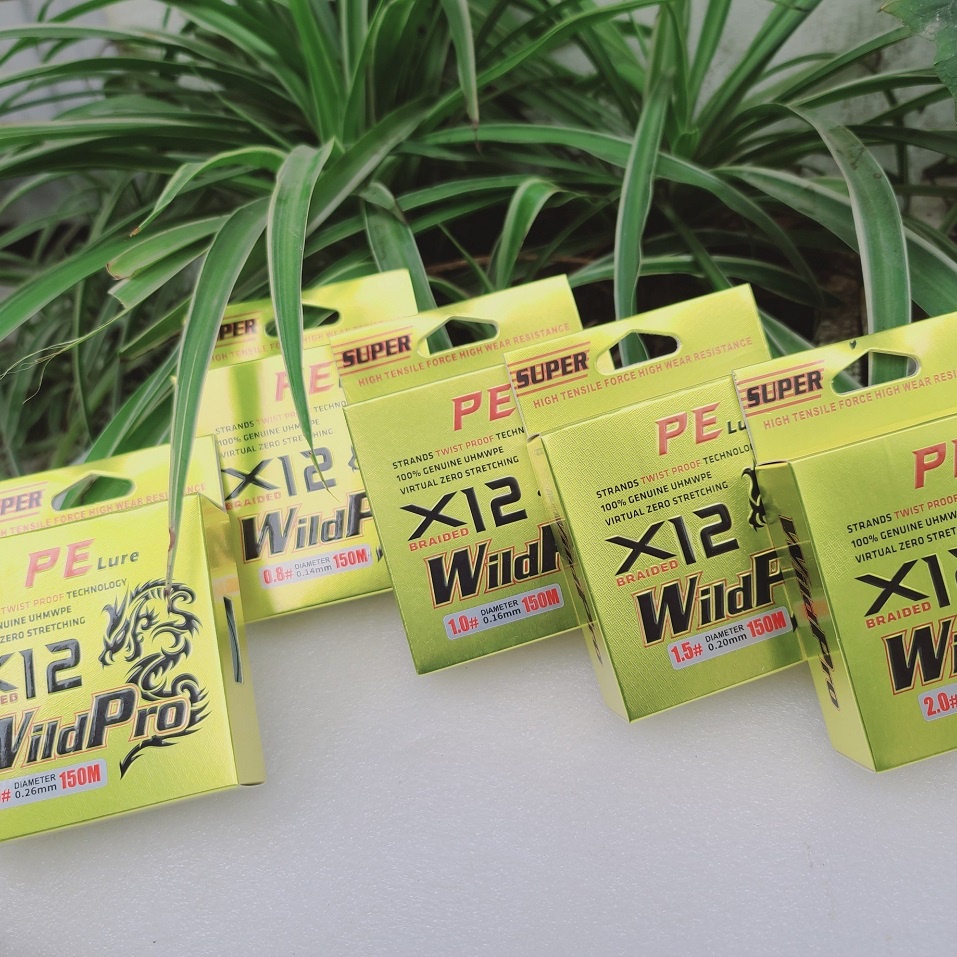 Dây dù câu cá Dù PE Lure X12 Wild Pro 150m Dù Câu Lure Chuyên Nghiệp