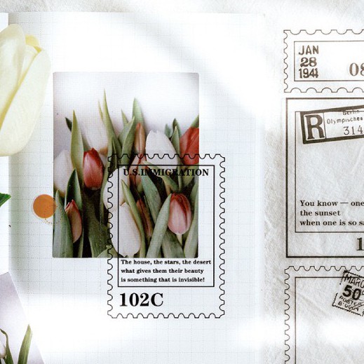 Bộ sticker trong suốt trang trí ảnh polaroid phong cách (ST23)