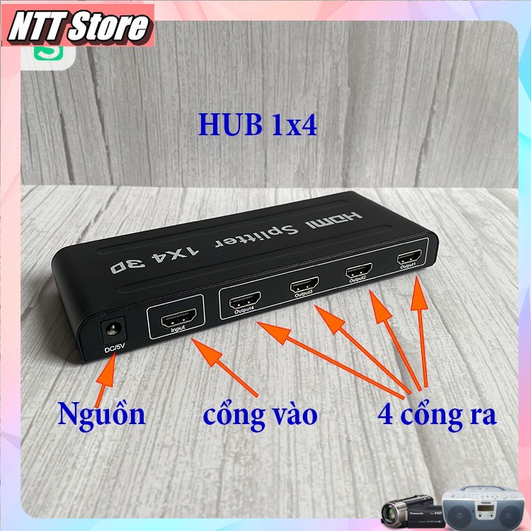 Bộ Hub HDMI, bộ chia HDMI 4k 1 ra 2 1 ra 4 chuẩn xịn - NTT Store