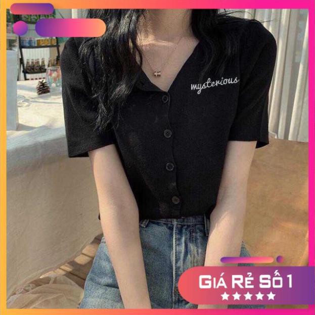 [XẢ KHO Áo Croptop Nữ Teri Tay Ngắn Form Rộng Ulzzang