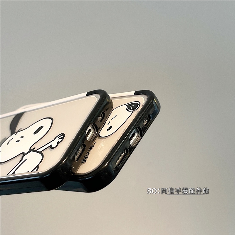 Ốp Điện Thoại Silicone Trong Suốt Chống Sốc In Hình Snoopy Hoạt Hình Cho iphone11 i12 13PRO XR XS MAX