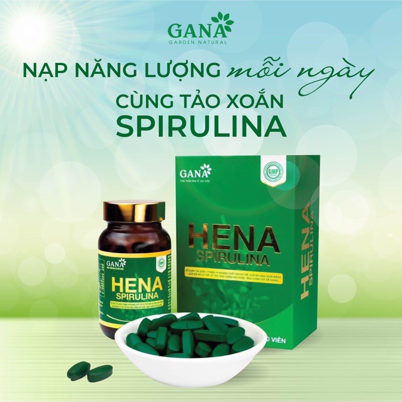 [FREESHIP] (HÀNG CHÍNH HÃNG) Tảo xoắn Hena Spirulina - đào thải độc tố, tăng sức đề kháng, cải thiện vóc dáng | Thế Giới Skin Care