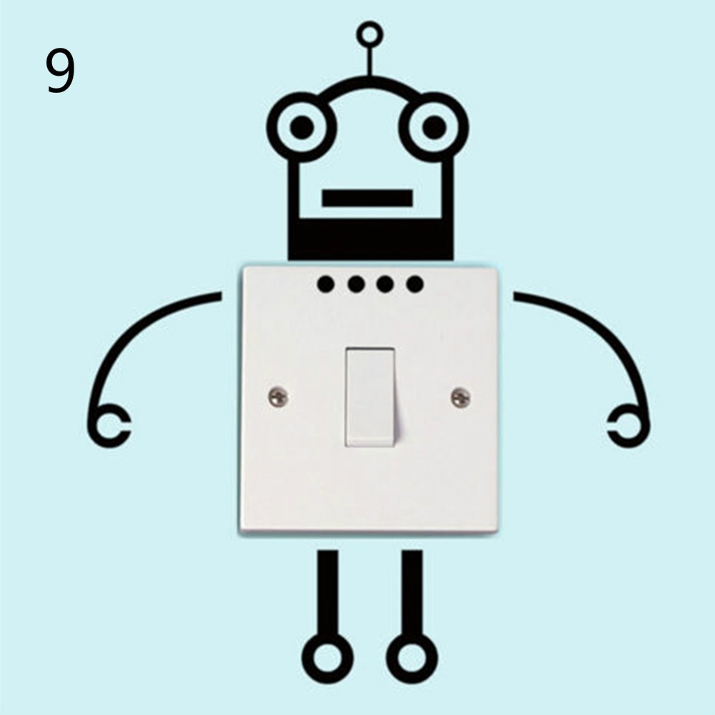 Decal trang trí công tắc hình chó mèo nghệ thuật | BigBuy360 - bigbuy360.vn