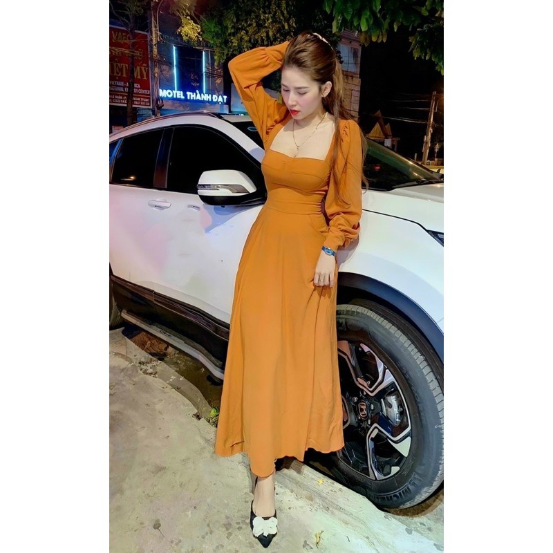 Đầm maxi cổ yếm tầng đẹp xuất sắc khách ơi CH12 | BigBuy360 - bigbuy360.vn