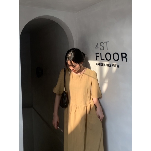 Váy babydoll dáng dài basic Siim Dress