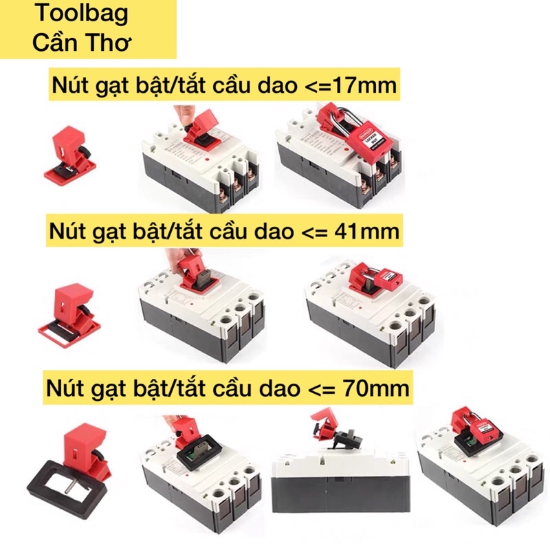 Khóa gài chống mở cho cầu dao điện công nghiệp