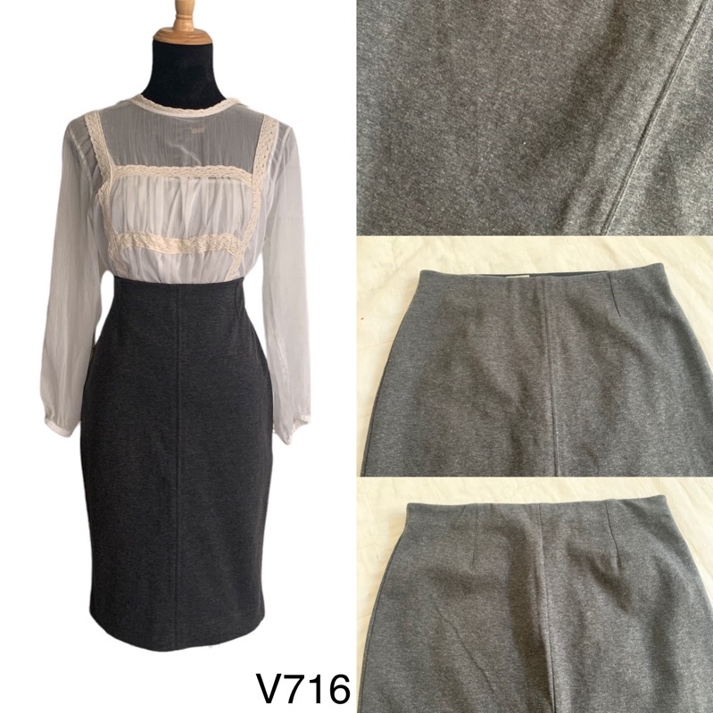 Chân váy ôm bút chì V716 form ngắn size lớn chất thun co giãn 2hand Nhật si ảnh thật