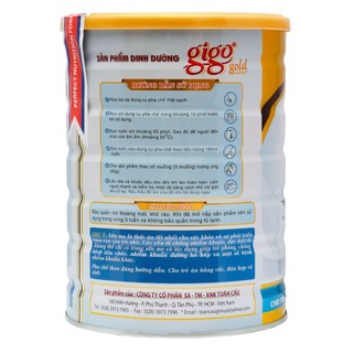Sữa bột Gigo Gold Grow Plus 900g